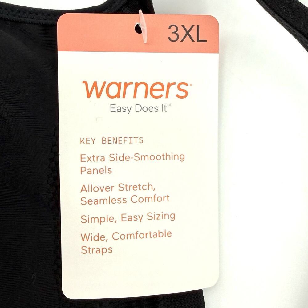 Warners Lightly Lined Wireless Bra “All You Need” Black Womens's 3XL Comfy - Picture 6 of 8